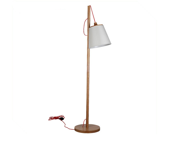Simple Modern Floor Lamp With Ash Wooden, Simple Modern Floor Lamp