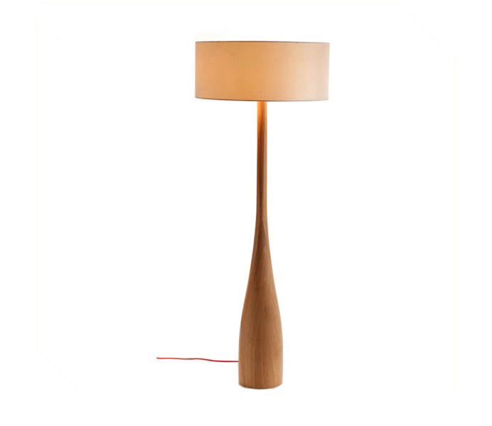 Simple Modern Floor Lamp with Ash Wooden 