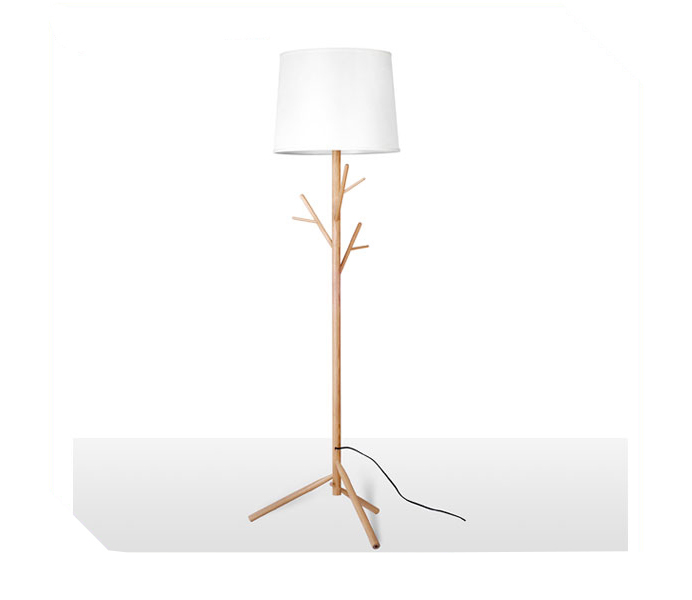 Simple Modern Floor Lamp with Ash Wooden 