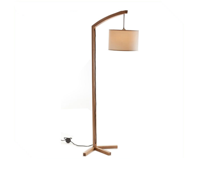 Simple Modern Floor Lamp with Ash Wooden 