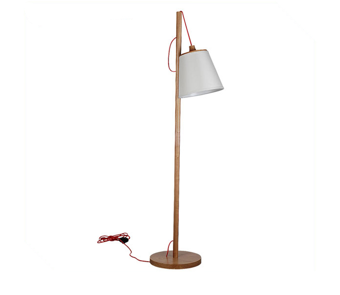 Simple Modern Floor Lamp with Ash Wooden 