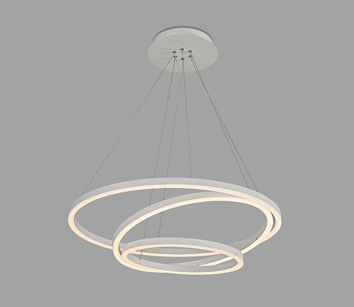 Modern Acrylic Pendant Lamp with Two Rings