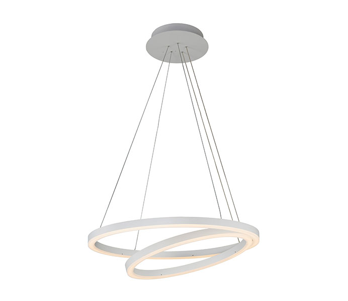 Modern Acrylic Pendant Lamp with Two Rings