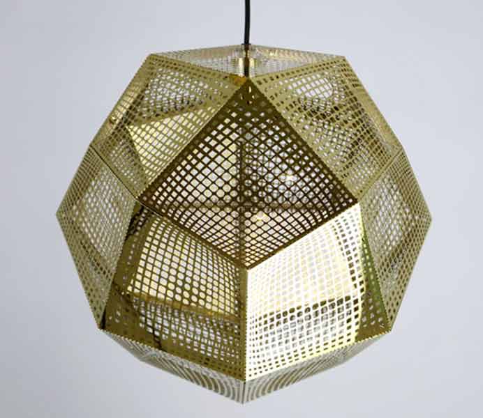 Contemporary Brass Color Pendant Light for Dining Room