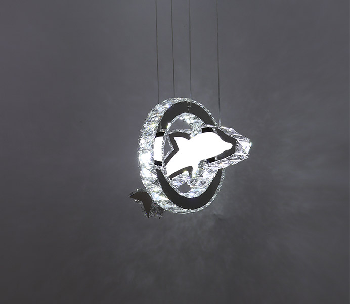 Modern K9 Crystal Dolphin Chandelier Light for Kids Room