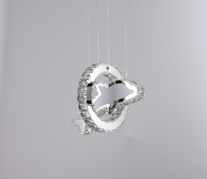 Modern K9 Crystal Dolphin Chandelier Light for Kids Room