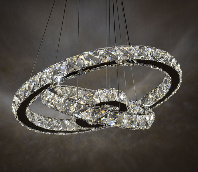  K9 Crystal Modern Chandelier Wholesale with 3 Rings 
