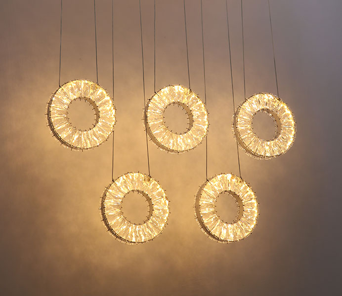 LED Crystal Circle Pendant Light with CE