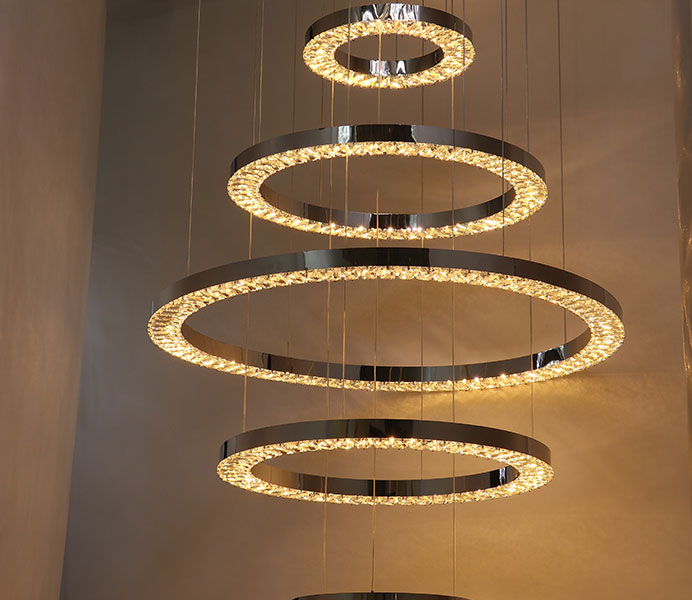 Stainless Steel Contemporary Hanging Pendant Lamp with LED 