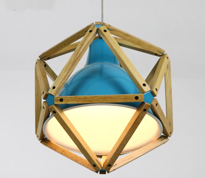 Modern Indoor Aluminum Decorative Pendant Lamp with Wooden 