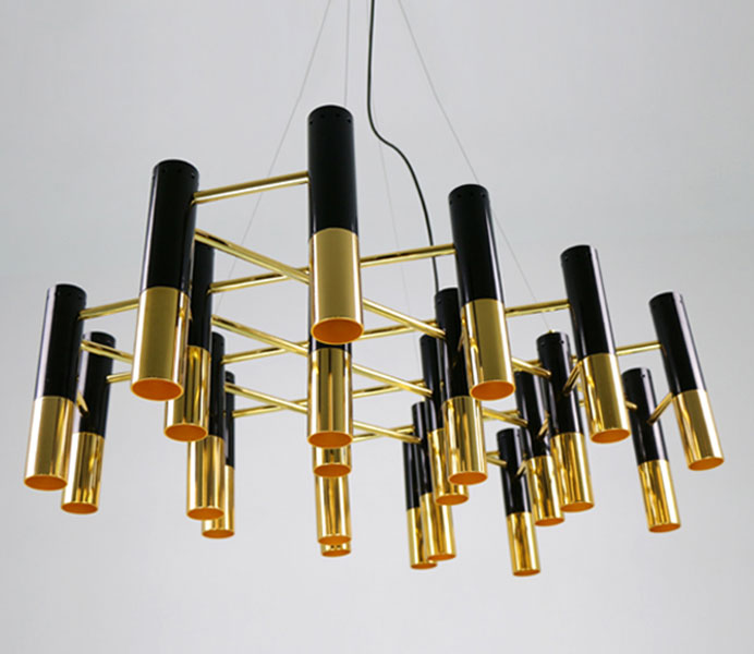 Modern Gold and Black Color Pendant Lamp Hanging Chandelier Lights for living room