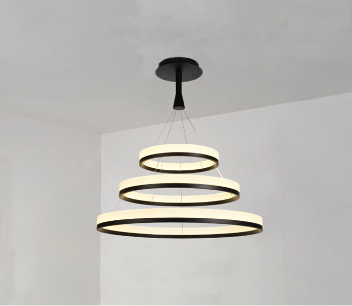 New Fashion Design Two Rings Lighting Hanging Chandelier LED Pendant Lamp