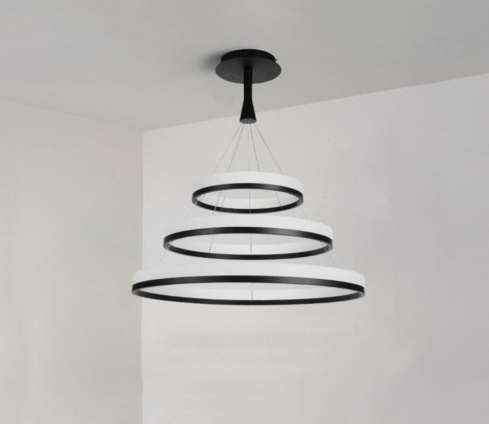 New Fashion Design Two Rings Lighting Hanging Chandelier LED Pendant Lamp
