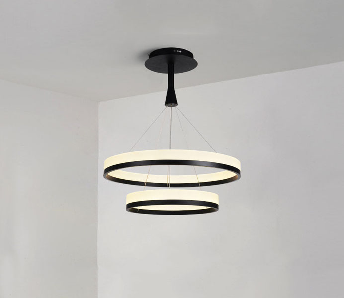 New Fashion Design Two Rings Lighting Hanging Chandelier LED Pendant Lamp