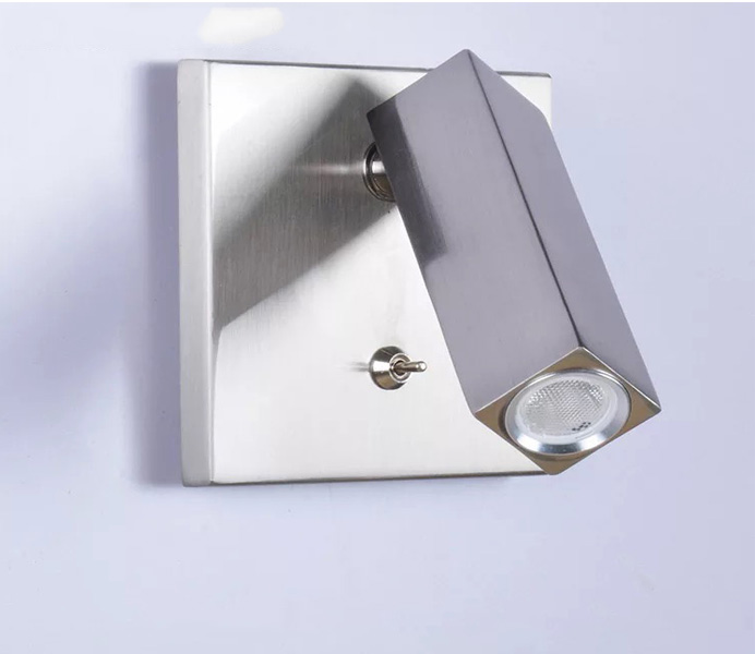 Aluminum Steel Bedside Wall Lamp with 3W