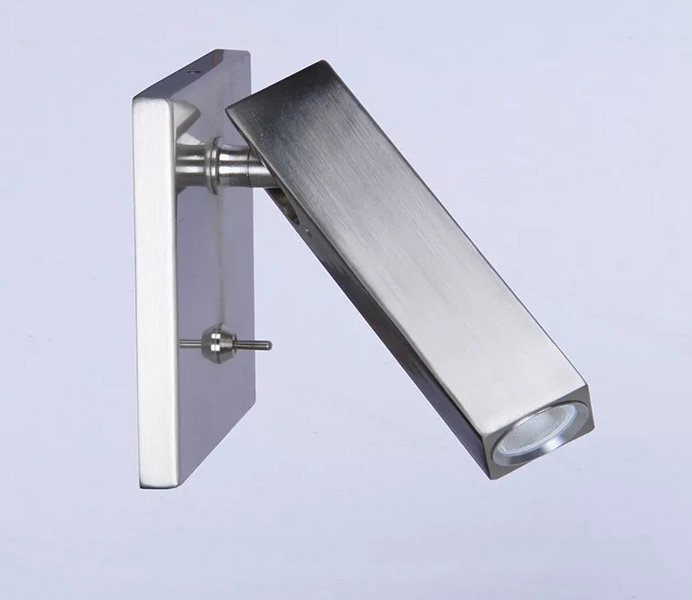 Aluminum Steel Bedside Wall Lamp with 3W