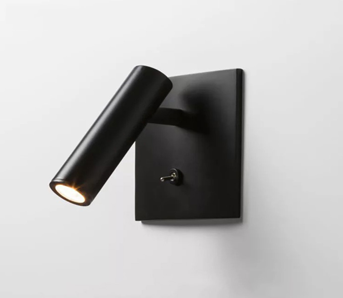 Black Finish Reading Wall Lamp with Led Flexible