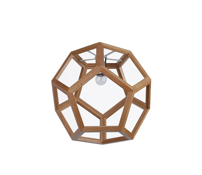 Lightingbird Five Star Solid Wood Pendant Lamp with E27 