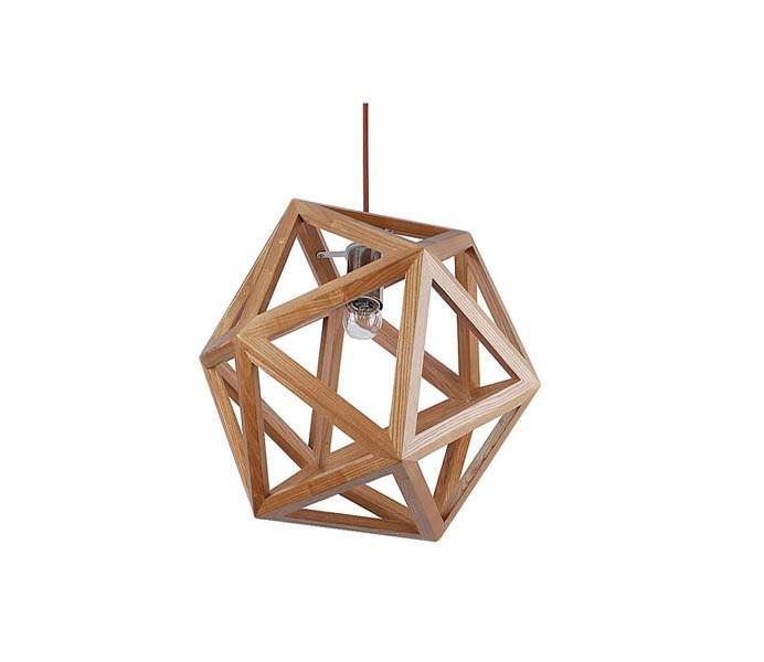 Lightingbird Five Star Solid Wood Pendant Lamp with E27 