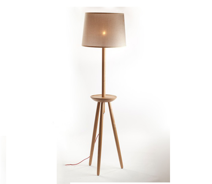 Tripod Wooden Floor Lamp for Home Decor