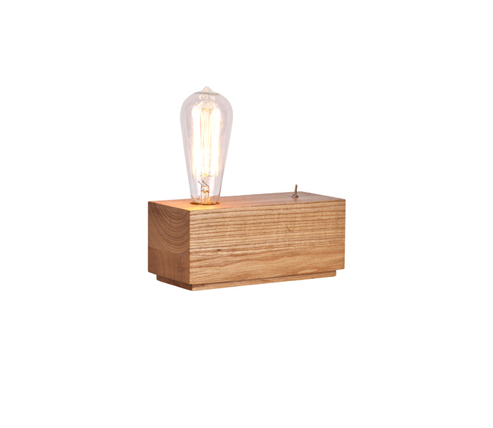 Classic Edison Table Lamp with Ash Wooden 