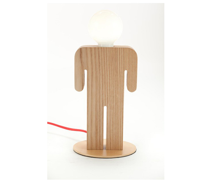 Wooden Girl Desk Lamp with E14 