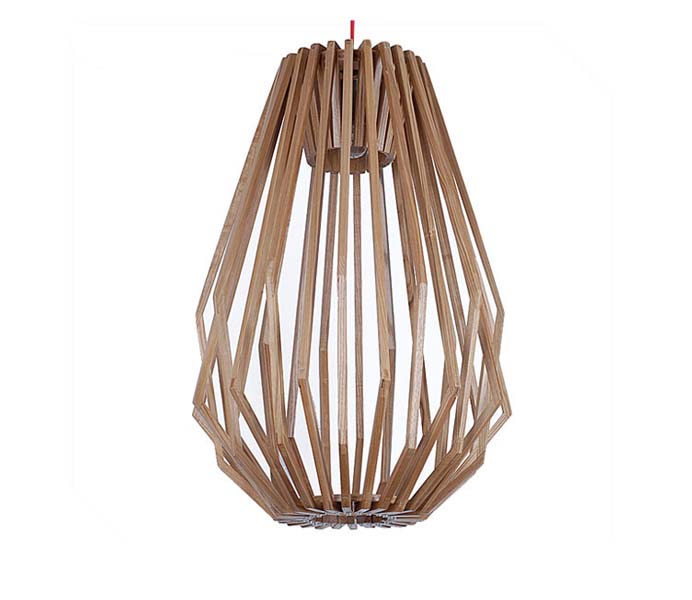 Lightingbird High Quality Diamond Pendant Light with Ash Wood 