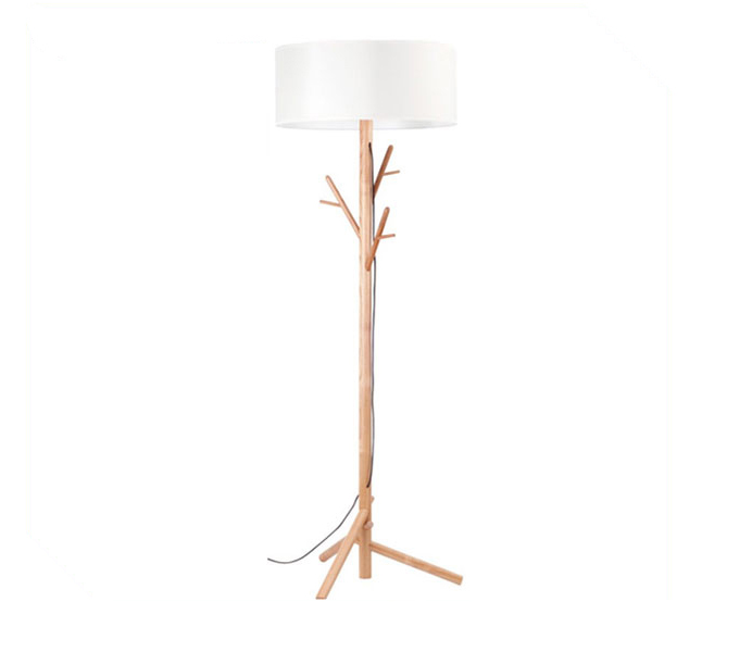 Decorative Tree Floor Lamp with White Lampshade 