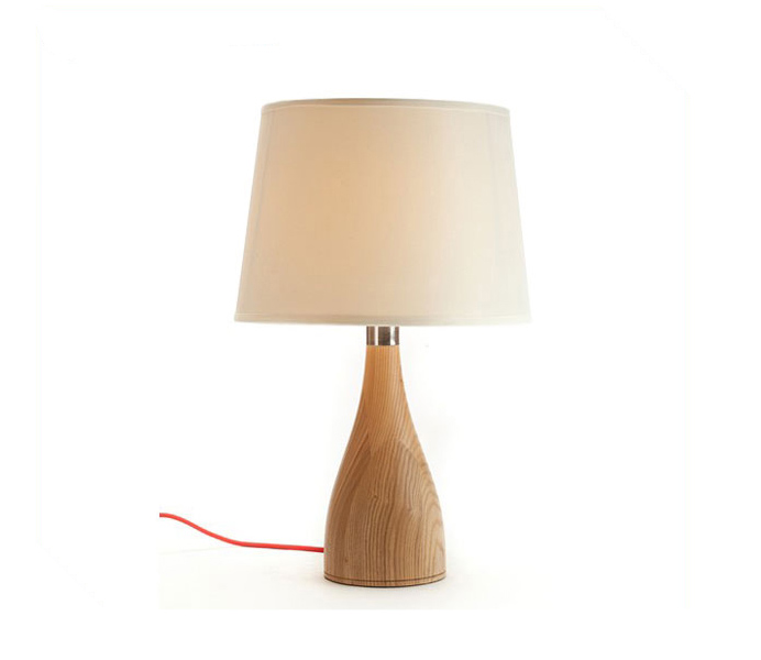 Elegant Vase Wooden Table Lamp for Bedroom 