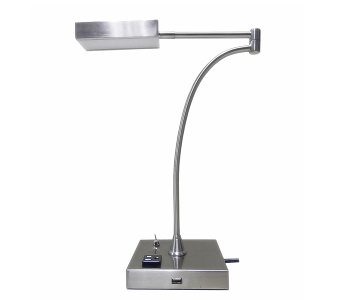 Metal 5W LED 5000K Table Lamp with USB Outlet  
