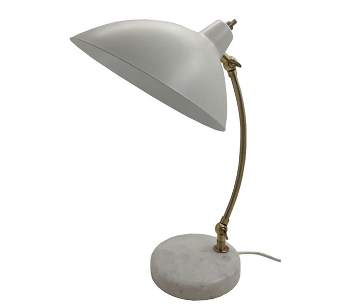 Modern Metal Desk Lamp with Marble Base 