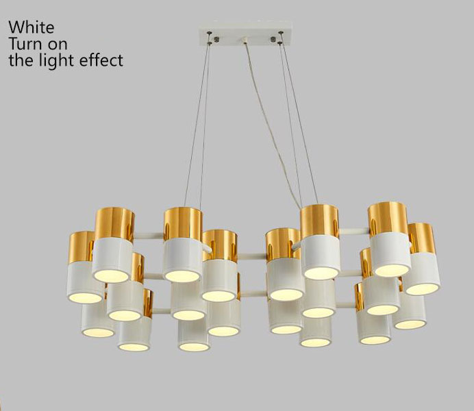 Modern Metal Gold and Black Color Large Chandelier for Lighting Projects