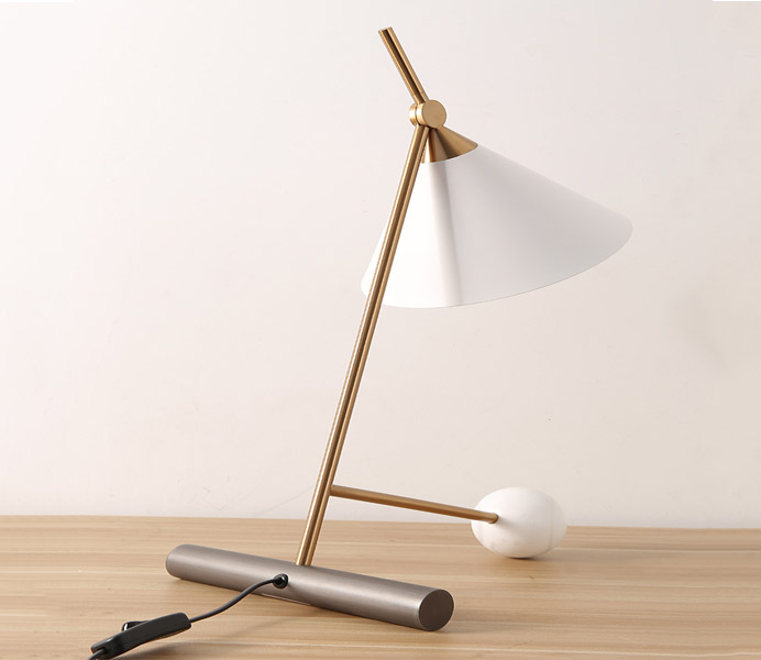 Hot Sale Metal and Marble Table Lamp with E27 