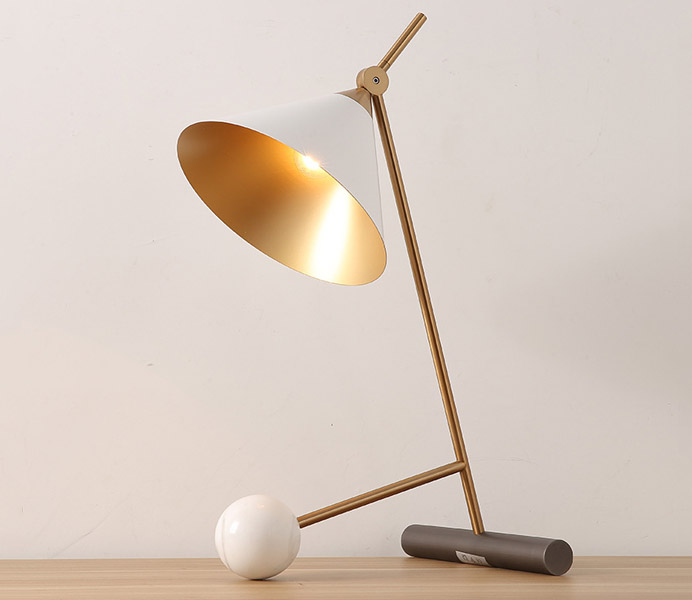 Hot Sale Metal and Marble Table Lamp with E27 
