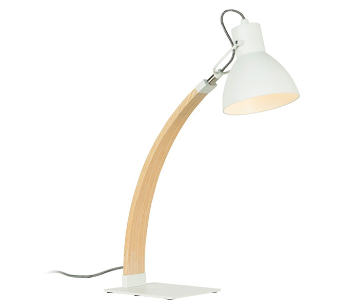 Hot Sale Bent Wooden Table Reading Lamps with Iron Shade 