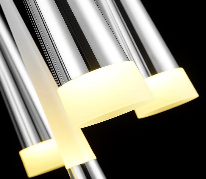 Modern Aluminum Chrome Pendant Light with 3 Lights