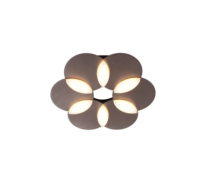 Brown Round LED  Unite Chrome Ceiling Wall Light with  3000K and 7000K 