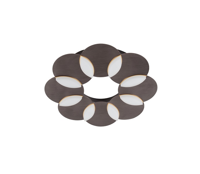 Brown Round LED  Unite Chrome Ceiling Wall Light with  3000K and 7000K 