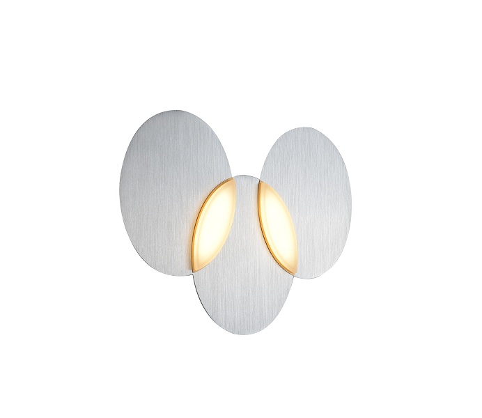 Brown Round LED  Unite Chrome Ceiling Wall Light with  3000K and 7000K 