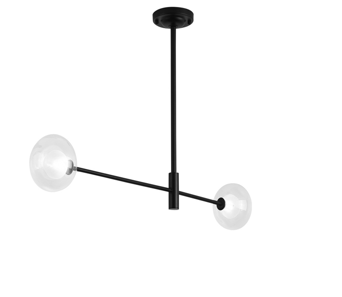 Black Modern Iron Pendant Light with G4 