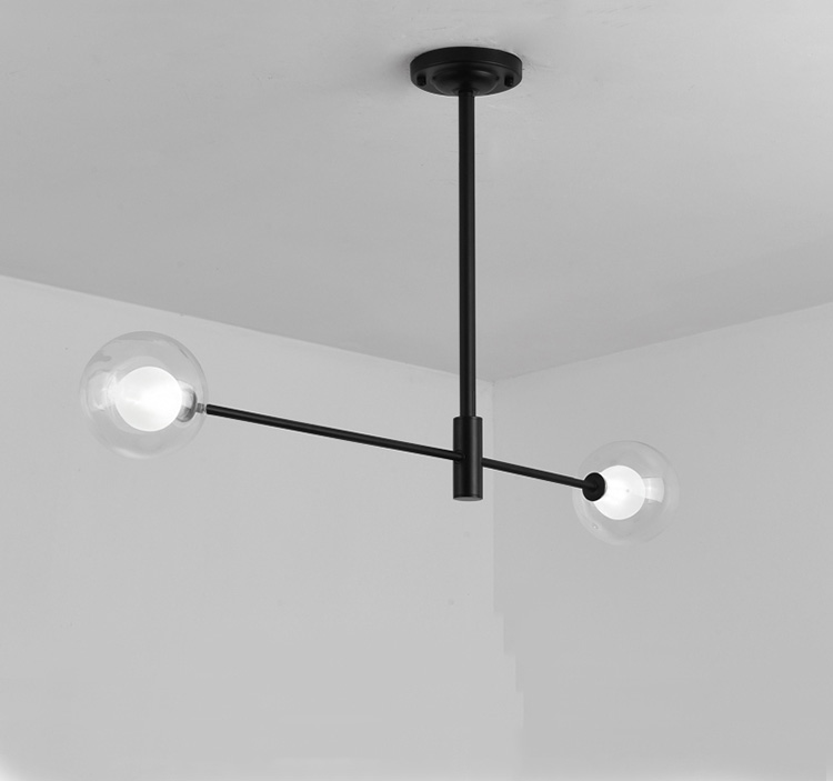 Black Modern Iron Pendant Light with G4 