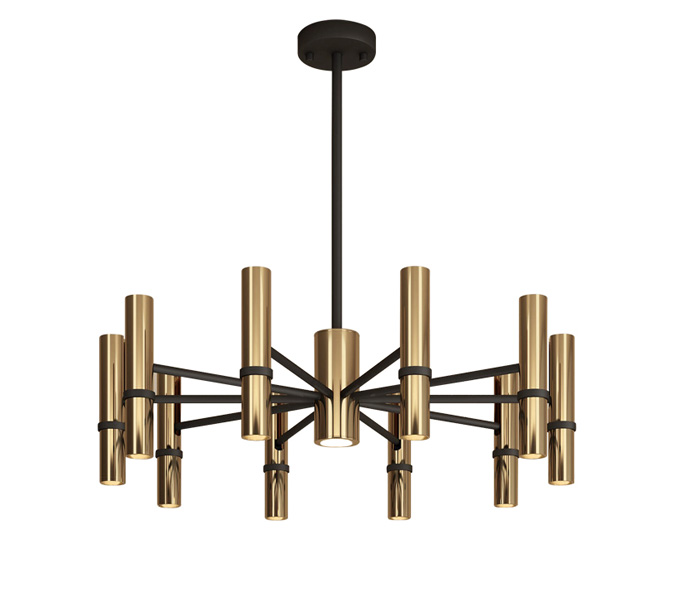 modern bronze chandelier