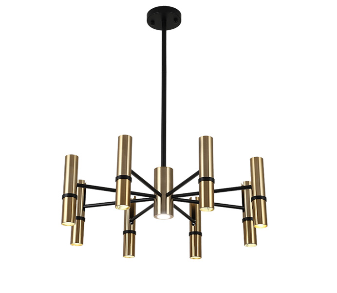 Modern Bronze 6 Lights Iron Chandelier 