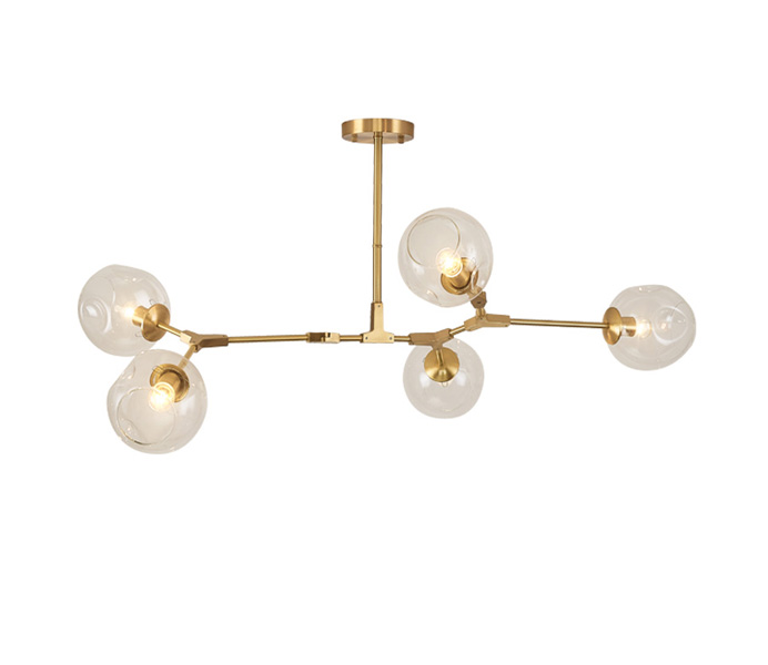 5 Lights Brass Postmodern Tree Branch Chandelier 