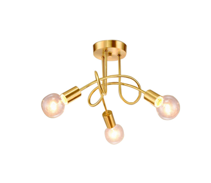 Modern Brass 5 Lights Pendant Lights with Bulb Glasses Shade