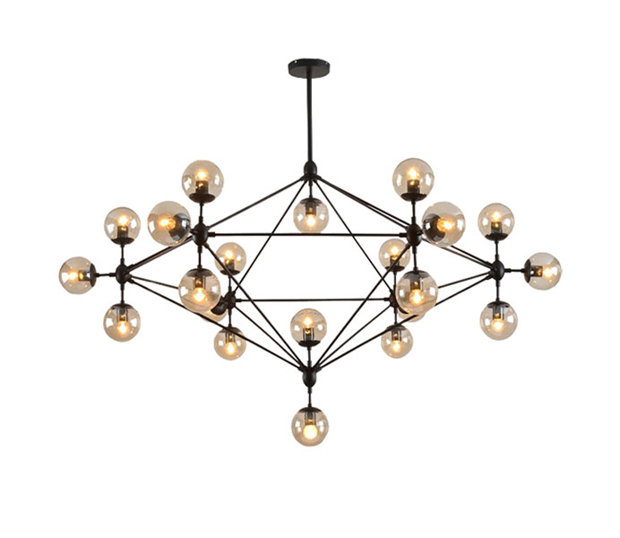 Hot Sale Modern Black 21 Lights Iron Chandelier for Livingroom