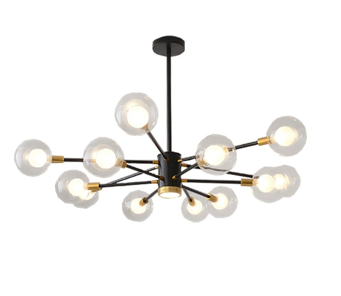 Modern Black 16 Lights Iron Chandeliers 