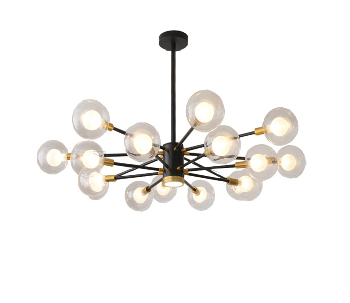 Modern Black 16 Lights Iron Chandeliers 