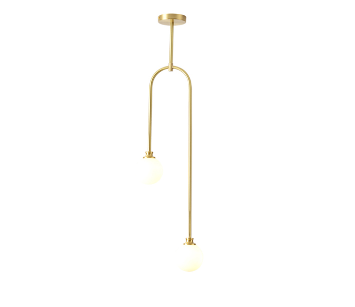 2 Lights Brass Pendant Lights with G9 Lights 