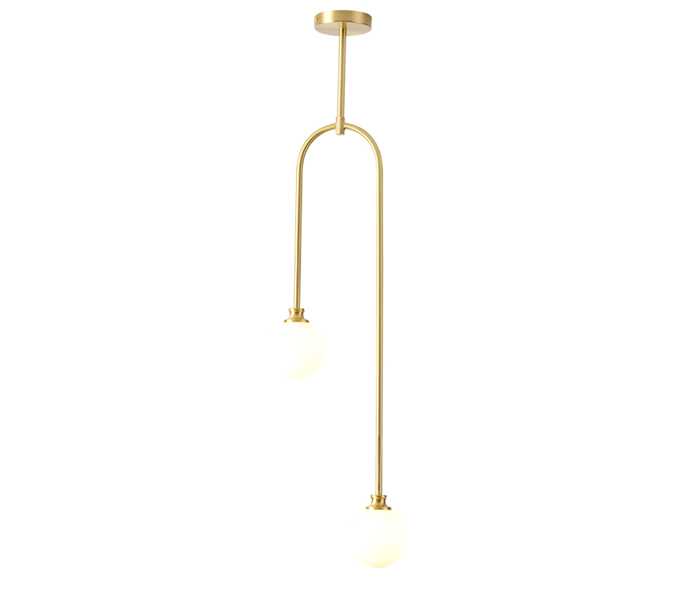 2 Lights Brass Pendant Lights with G9 Lights 